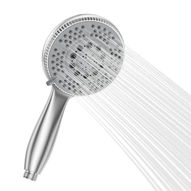 Vinabo Handbrause Duschkopf – 5 Strahlarten wassersparend als Sparduschkopf mit Massagefunktion – Duschbrause für Duschsysteme