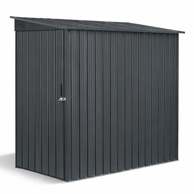 Fahrradgarage Metall verzinkt und pulverbeschichtet | Fahrradbox Bikebox mit Tür und Vorhängeschloss (1,7 m² XL)