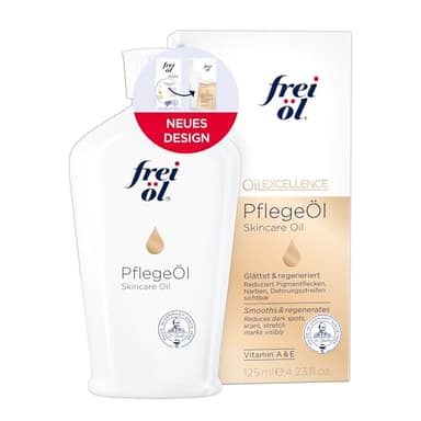 frei öl PflegeÖl, Hautpflege-Spezialist gegen Narben, Dehnungsstreifen und Pigmentflecken, Körperöl, Mikrobiom-freundlich und vegan, 125 ml