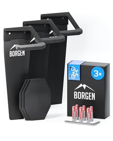 Borgen Fahrrad Wandhalterung Vertikal mit 32 kg Tragkraft - Fahrradhalterung Wand für E-Bike, MTB und Rennrad