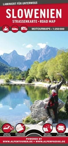 MoTourMaps Slowenien (Julische Alpen • Karawanken) Auto- und Motorradkarte 1:250.000: reißfest • wasserfest • beschreibbar (MOTOURMAPS: Laminierte Auto- und Motorrad-Straßenkarten für unterwegs)