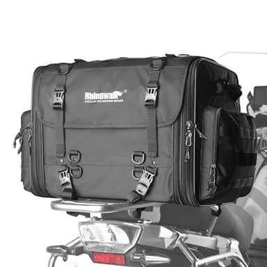 Rhinowalk Motorrad Sitztaschen 60-80L Wasserdicht Motor Rücksitztasche Gepäcktasche Hecktasche Erweiterbar Satteltasche Reisetasche