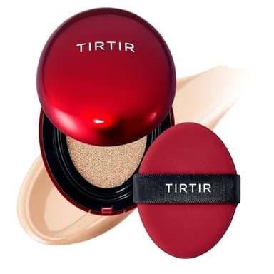 TIRTIR Mask Fit Red Cushion Foundation | Volle Deckkraft, Leicht & Hautnah, Satin Glow Finish | Koreanisches Cushion Make-up, Tattoo-Abdeckung, Aufbauend (0,15 Fl Oz), 21N Ivory