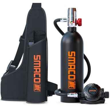 SMACO Tauchen Sauerstofftank Geeignet zum Sporttauchen 1L Mini-Tauchflasche Unterstützen Sie Unterwasseratmung (Nicht Mehr als 16 ft) Tauchzylinder Zum Freizeittauchen Notfallluftversorgung S400