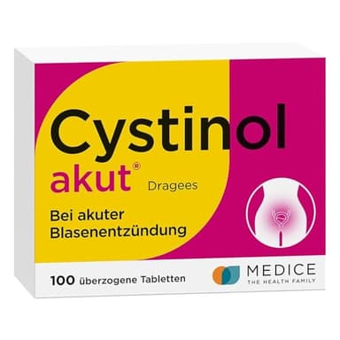 Cystinol akut 100 Dragees - bei Blasenentzündung & Harnwegsinfektion - akut & antibakteriell - pflanzlich - ohne Antibiotika