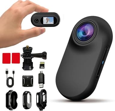 Xilecam Mini Action Cam1080P und 32 GB Speicherkarte Helmkamera Motorrad Bodycam Mini ski Kamera Multifunctional Accessories Body Cam