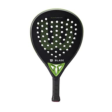 Wilson Padel-Schläger Blade Elite v2, Carbon-Glasfaser-Komposit/Eva, 365 g, Kopfgröße 510 cm², Schwarz/Neongrün