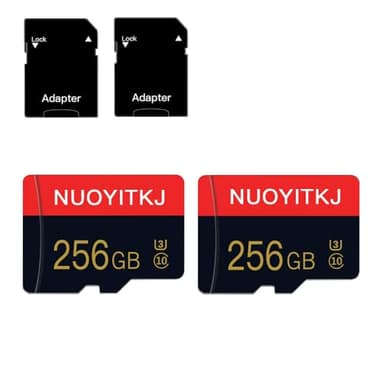 2 Pack 256 GB Memory Card -Kartenklasse 10 Speicherkarte mit -Adapter Hochgeschwindigkeit TF -Karte für Tablet, Kamera, Drohne