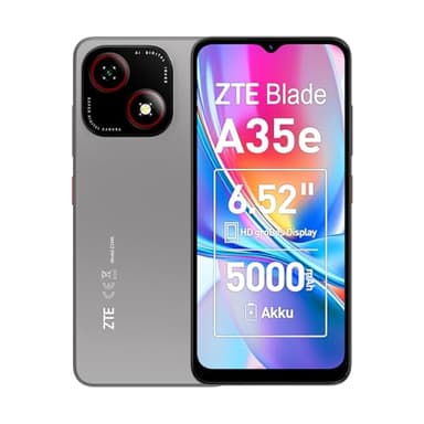 ZTE Blade A35e, Android-Handy,Smartphone ohne Vertrag: 2GB+64GB Speicher, Silvery Gray, 5000 mAh Batterie & 6.52" HD+Display