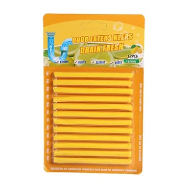 12 Stück Erfrischende Abflusssticks 20 Cm Abflussreiniger Sticks Desodorierungsmittel Abflussreiniger Und Reiniger Kraftvolle Abfluss Geruchskiller Erfrischende Abflusssticks Für AbflussrohreToilette