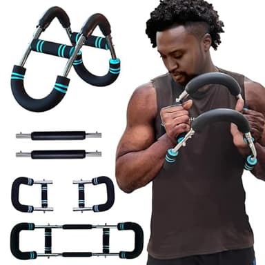 Twister Armtrainer, U-förmiger Verstellbares Brust, Arm & Oberschenkel Trainingsgerät (30-50 kg / 70-110 lb), Tragbarer Federwiderstand mit abnehmbarem Design, Fitnessgeräte für zuhause, Büro & Reise