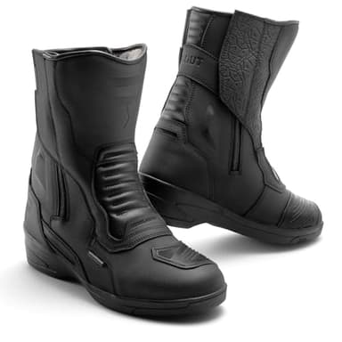 REBELHORN Scout High Heel Lady Motorradstiefel Damen | PU Leder | Wasserdichte Hipora Membran | 7cm Absatz | 2 Lange Reißverschlüsse