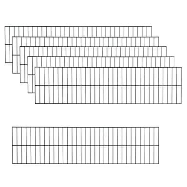 ESTEXO Doppelstabmattenzaun Elemente Zaunelemente Zaun Gartenzaun Gitterzaun Stabmatten Drahtgitter (6er Set/Anthrazit RAL 7016)