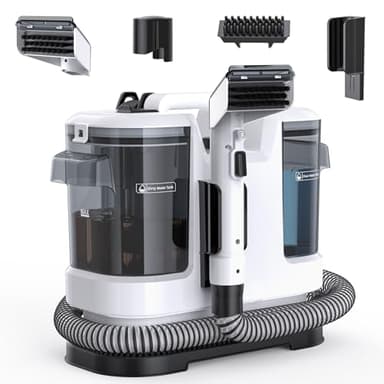 Lubluelu Nasssauger Polsterreiniger Gerät, 550 W - 14 kPa Teppichreiniger Waschsauger, tragbares Teppich-Reinigungsgerät mit Selbstreinigung und langem Schlauch für Teppiche, Sofas & Auto-Innenräume