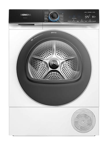 Siemens WQ46B2D41 iQ700, Wärmepumpentrockner 9 kg, Extrem Leise, varioSpeed, Halbe Beladung, Knitterschutz, autoDry, über Home Connect mit Waschmaschine verbinden, Selbstreinigung, Weiß