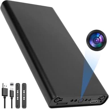 ZAIZAITY Innen-/Außenkamera-Tragbare Kamera-HD1080P-ohne WLAN-kompatibel mit512 GB-10.000 mAh Multifunktions-Powerbank-Bewegungsdetektion-Nachtsichtfunktion-Gravitationssensor-zyklische Aufnahme
