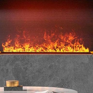 Elektrischer 3D-Wasserdampf-Kamin mit Fernbedienung und Smart-App-Steuerung, realistischer mehrfarbiger Flammeneffekt für Heimdekoration