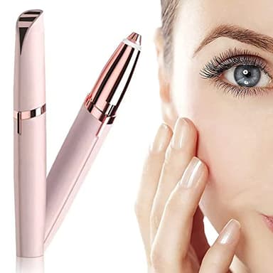 Augenbrauen Epilierer Augenbrauen Trimmer Wiederaufladbarer Augenbrauen trimmer für Frauen Gesichtshaarentferner für frauen,USB Elektrischer Augenbrauen Rasier,mit Reinigungsbürste und LED Licht