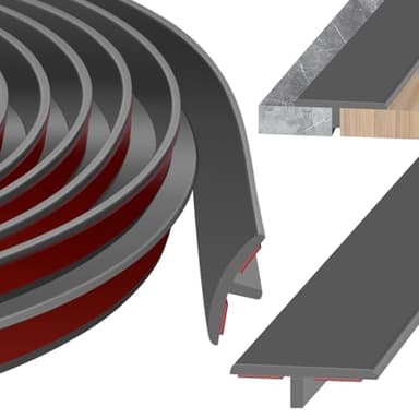 T Profile Laminat Übergangsprofil 300cm x 2cm Übergangsleiste Boden Selbstklebend Übergangsschienen für Türschwellen und Verbindungsböden von Laminatdielenfliesen(Grau, 300cm*2cm)