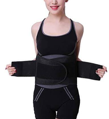 Bauchweggürtel Bauchgürtel, Taille Trimmer Sport Powergürtel Waisttrainer, Schwitzgürtel, Hot Sauna Belt, Bauch Fett Weg Gürtel, Bauchgurt für Damen und Männer Korsett Gürtel Fitnessgürtel Schwarz XL