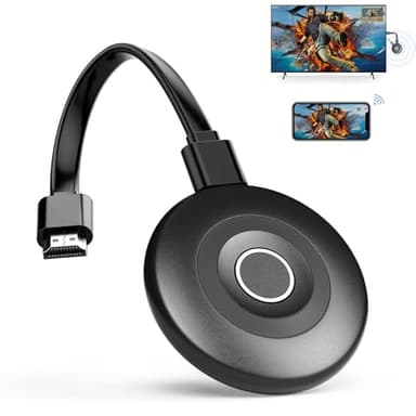 2026 Upgraded 4K Wireless Display Adapte Dongle, 2.4/5G Wi-Fi Miracast HDMI Dongle Streaming Media Video/Audio from Laptop PC Phone Android/OS to TV/Projector/Monitor, Support Airplay Miracast DLNA