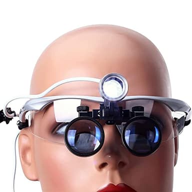 Lupenbrille Zahnarzt,Medizinische Lupenbrille Mit Licht,Kopfband Lupen, Brillenlupe,Binokular Lupen Surgical Loupes,Dental Chirurgische Medical Für Lesen Handwerk Juweliere Nähen Und Reparatur 3,5 x