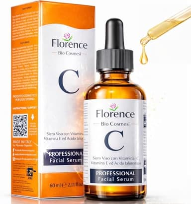 60ml Bio Hyaluron Serum mit Vitamin C, E. Hochkonzentriert Anti-Falten, Anti-Aging & Dunkle-Flecken. Hyaluronsäure-Gesichtsserum, Ideal als Augenkonturcreme. Dermaroller Essence. Vegane Naturkosmetik