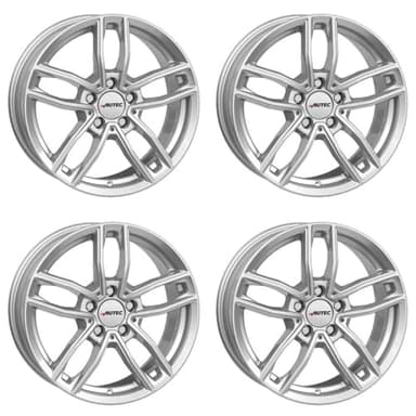 4x AUTEC Felgen Alufelgen MERCADOR 6.5x17 ET34,5 5x112 Brillantsilber kompatibel mit Mercedes-Benz C CLA A GLA B