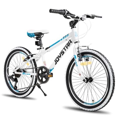JOYSTAR wllllll g Kids Bike Lubbock 20 Zoll Kinderfahrrad für Jungen & Mädchen im Alter von 7-11 Jahren Hardtail Mountainbike für Kinder mit 7-Gang,Weiß