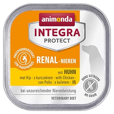 animonda INTEGRA PROTECT Hundefutter nass Renal (Niere) mit Huhn (11 x 150g), von Veterinären empfohlen bei Niereninsuffizienz, Diätalleinfutter für Hunde gegen Nierenprobleme