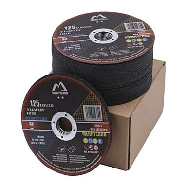 Merryland Trennscheibe 125 Metall Edelstahl Stahl für Winkelschleifer, 125 X 1,0 mm Dünn Flexscheibe Gerade 50 Stück, Craft-Line C13081042-50