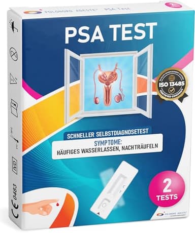 ADESTE PSA TEST PROSTATA – Schneller PSA Selbsttest zur Erkennung des prostataspezifischen Antigens (PSA) im Blut. Packung mit 2 Tests
