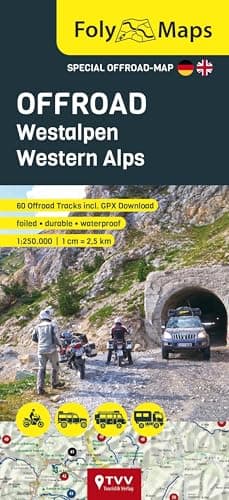 FolyMaps OFFROAD Westalpen 1:250 000: Spezialkarte mit 79 Offroad Pisten
