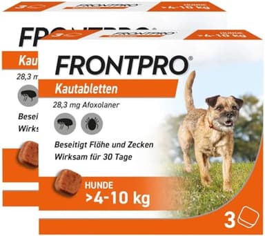 Frontpro 28 mg für Hunde 4-10 kg 2 x 3 Kautabletten