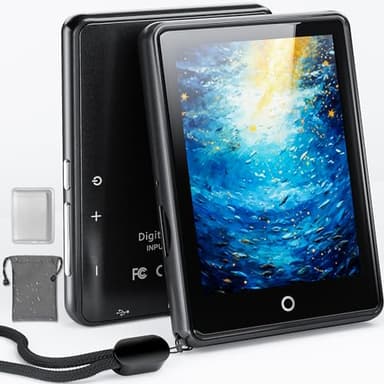 64GB MP3 Player Bluetooth 5.3, 2,8 Zoll Touchscreen, Zinkgehäuse, HiFi-Klang & Lautsprecher, 48h Akkulaufzeit, Weißes Rauschen (18 Klänge), inkl. Kopfhörer & Tasche, 128GB erweiterbar