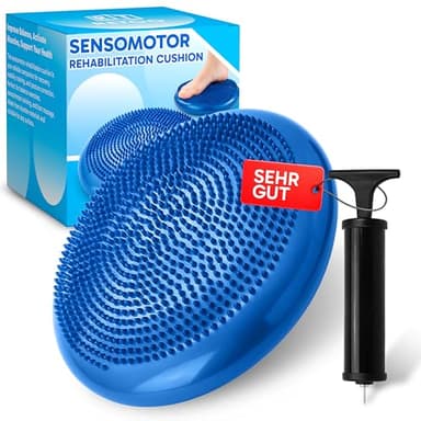 Retoo Ballsitzkissen mit Pumpe, 34cm Durchmesser, Balancekissen, Orthopädisches Sitzballkissen, Luftkissen, Pad, Sitzkissen, Bürostuhl, Balance Kissen für Core, Yoga