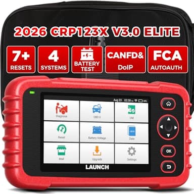 LAUNCH CRP123X V3.0 Diagnosegerät Profi OBD2 Scanner für alle Autos & Marken - 4-System-Diagnose mit Reset: EPB DPF Öl-Service, SAS/BMS Batterietest VIN-Auslesen INKL LEBENSLANGEN KOSTENLOSEN Updates