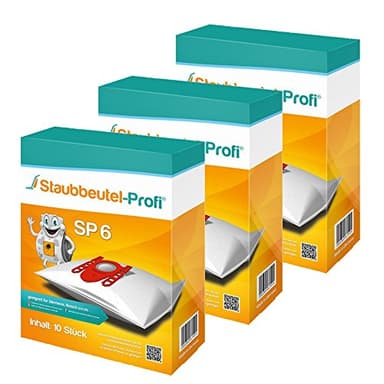30 Staubsaugerbeutel geeignet für Siemens VSZ31455 ,VSZ31456 Bodenstaubsauger, Testsieger Stiftung Warentest (04/2011), (SP 6) von Staubbeutel-Profi® , Made in Germany