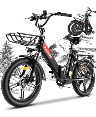KAISDA E-Bike Klapprad E-Bike mit 20 Zoll Fat Tire,36V20.8Ah Lithium-Akku,All-Terrain Ebike,7-Gang-Getriebe für Erwachsene Lange Reichweite bis 45-90KM,E-Bike Herren Damen.Pedelec, Citybike