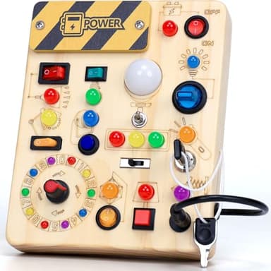 Montessori Spielzeug Busy Board ab 1 Jahr Activity Board aus Holz