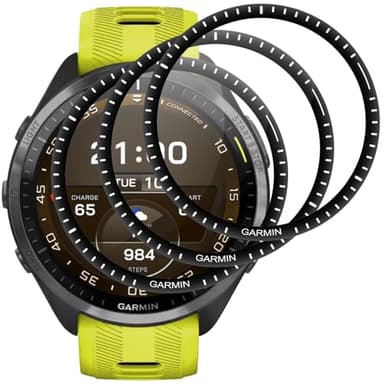 Beukei 3 Stück Panzer Schutz Glas für Garmin Forerunner 965, glasschutz,9H Härte,HD Klare,Blasenfrei,Anti-Kratzen, handyglas Film