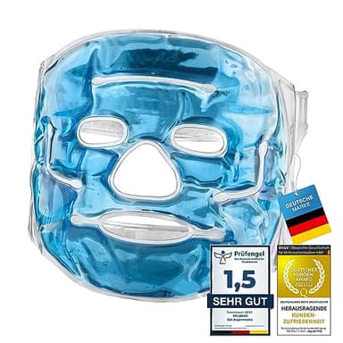Gel-Gesichtsmaske Entspannungsmaske Wellnessmaske für Kältetherapie Gelmaske Kühlmaske für Sonnenbrand & Allergien Kühlbrille Entspannungsmaske bei Migräne und Kopfschmerzen (Gesichtsmaske)