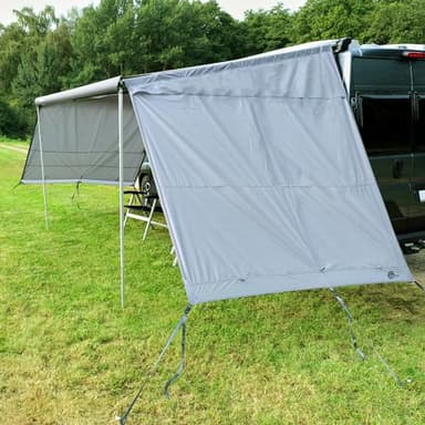 your GEAR Sun & Rain Blocker - Markisenvorderwand & Seitenwände für Markise - div. Größen - UPF 50+ Schutz, 3000 mm Wassersäule, 3 Keder mit Ø 4,3 6,2 und 7 mm, Vorderwand Breiten von 240 bis 480 cm