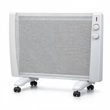 Syntrox Germany Infrarotheizung 2400W / Wärmewellenheizung – mobile Elektroheizung mit Thermostat & 4 Heizstufen, leise & staubfrei, Standgerät mit Rollen und Wandmontage