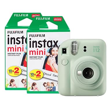 Fujifilm Instax Mini 12 Sofortbildkamera mit 40 Aufnahmen, Minzgrün