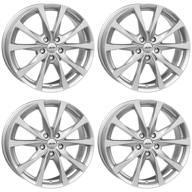 4x AUTEC Felgen Alufelgen BRIXEN 7.0x17 ET42 5x112 Brillantsilber kompatibel mit Mercedes-Benz C V CLA A B Vito E SLC GLA Marco Polo GLB SLK