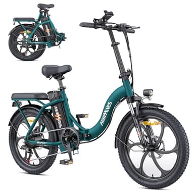 HillMiles MilePort 1 Elektrofahrrad Für Erwachsene, 250W Klappbares Elektrofahrrad Mit 36V 13AH Abnehmbarem Akku, Geschwindigkeit 25KM/H und Reichweite 100KM, 20„ * 3.0“ Fetter Reifen