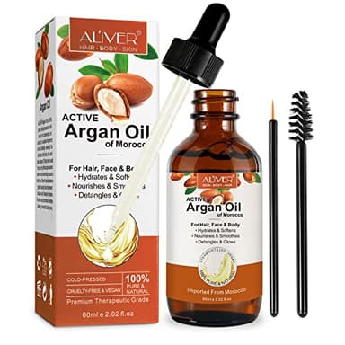 Arganöl Haare Kaltgepresst, Argan Oil Für Gesicht, Haut & Haare 60ml - Argan öl ohne Zusätze mit Pipette
