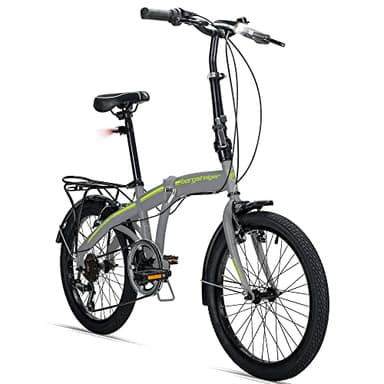 Bergsteiger Windsor 20 Zoll Faltrad, Klapprad, 6 Gang-Schaltung, LED Batterie-Licht, Quick-Fold-System, Klappfahrrad