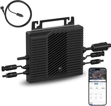 EW VN2T08 800W Netz-Mikro-Wechselrichter, Dual MPPT 16-60V DC, WLAN & Bluetooth, VDE PV Zertifiziert, Plug & Play, IP67, ideal für Balkonkraftwerke, 0% MwSt